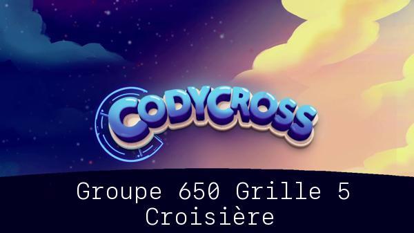 Solution Codycross Croisiere Groupe 650 Grille 5 Croisière Groupe 650 Grille 5