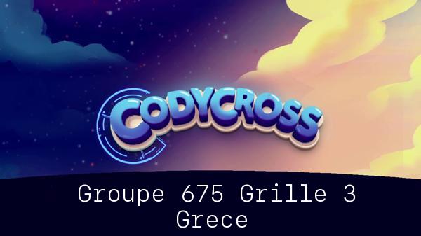 Solution Codycross Grece Groupe 675 Grille 3 Grece Groupe 675 Grille 3