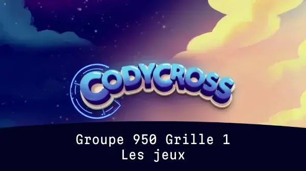 Solution Les Jeux Groupe 950 Grille 1 Les jeux Groupe 950 Grille 1